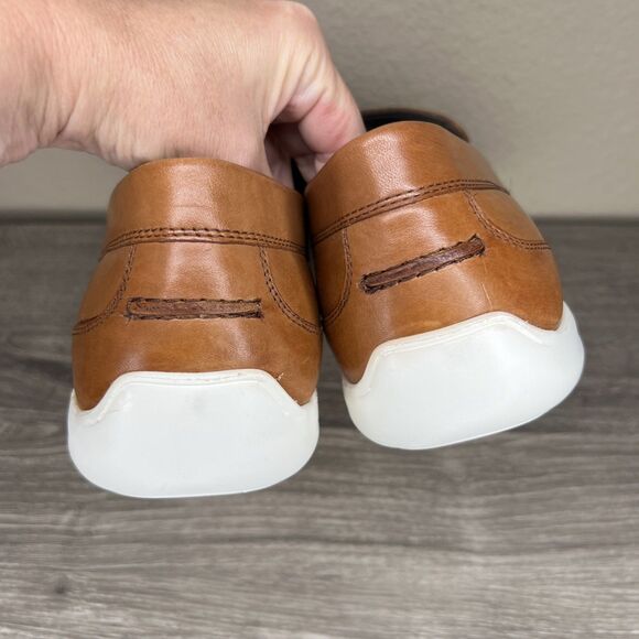 Hush Puppies Bounce Mens Leather Penny Loafer Shoes Brown Size 12 Comfort Preppy - Picture 3 of 9